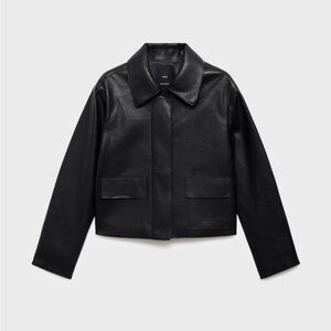 Women's Black Faux Leather Jacket